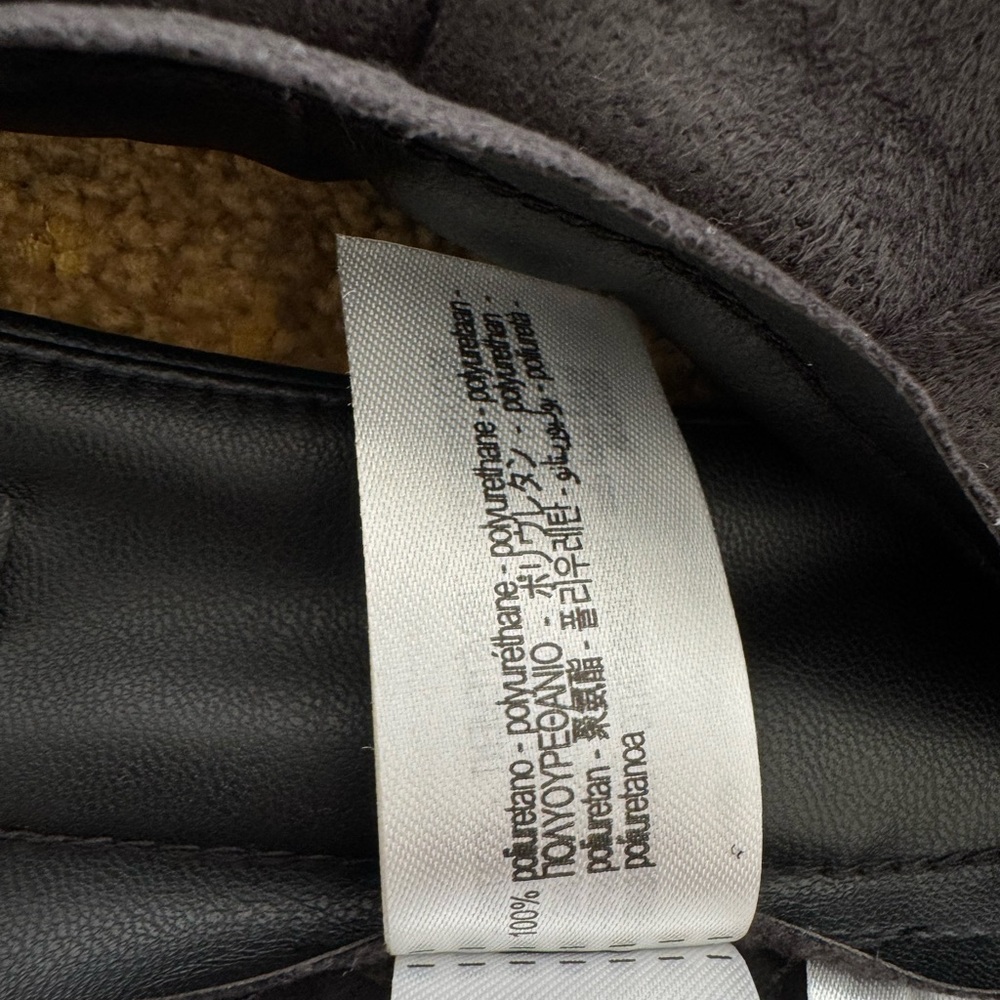 Zara Black Faux Leather Mid Rise A-Line Skirt US S - Picture 8 of 8